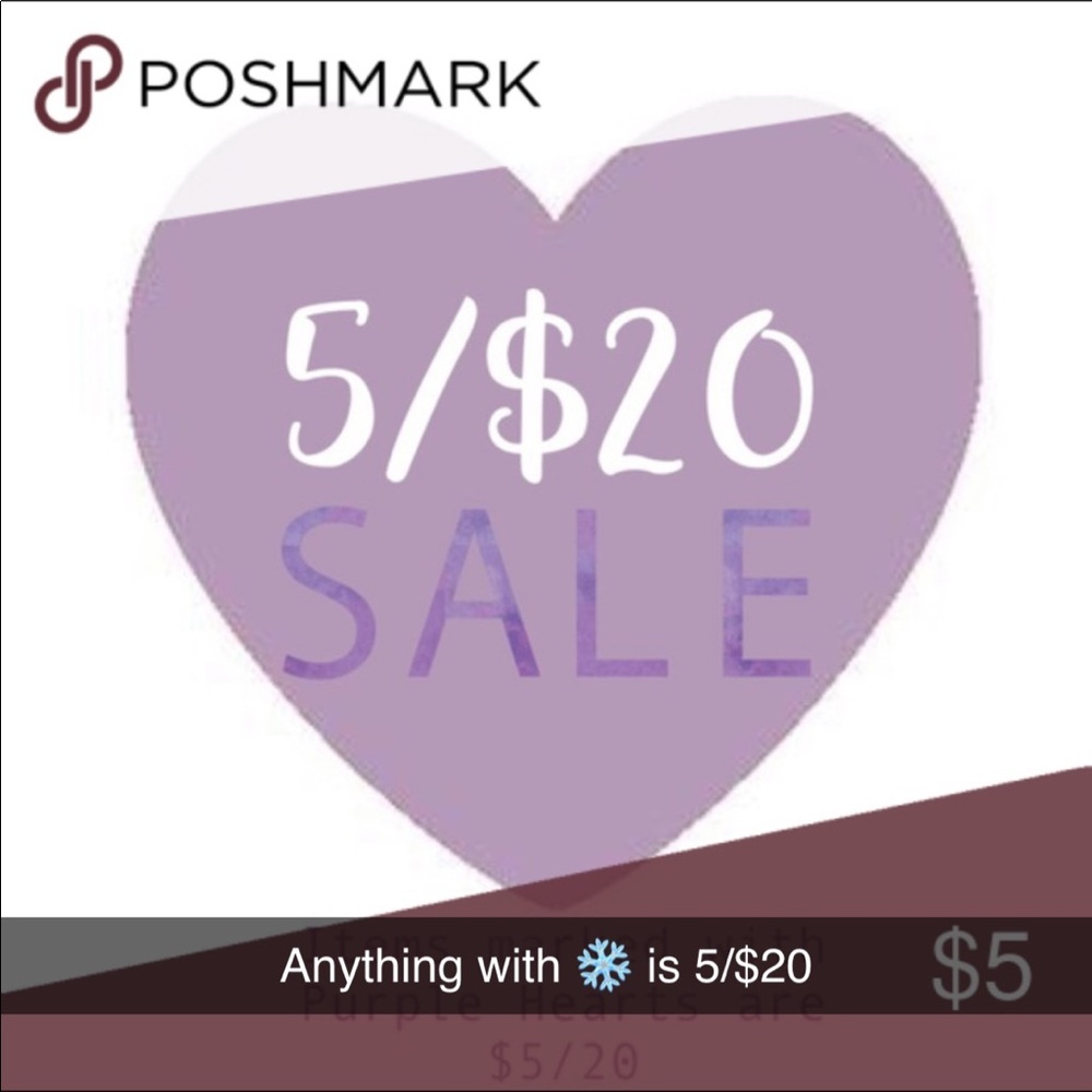 Bundle and save 5/$20 sale !